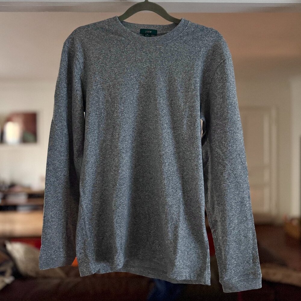 J Crew Relaxed long-sleeve premium-weight cotton T-shirt - M